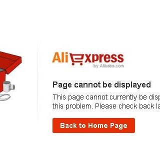 Aliexpress page cannot be displayed