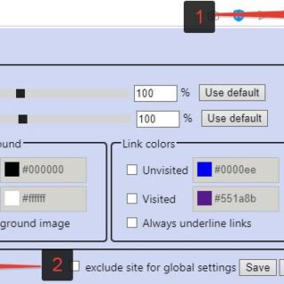 NoSquint Plus расширение Opera для изменения цвета и масштаба