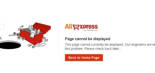 Aliexpress page cannot be displayed